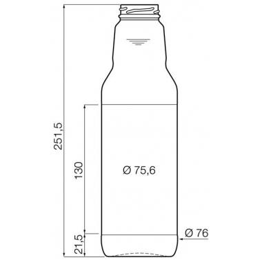 Пляшка Sok 750 мл. ТО 43 (упаковка 15 шт)