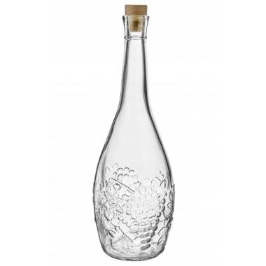 Бутылка стеклянная Грозди винограда 1000 мл корок  (12 шт в упаковці)